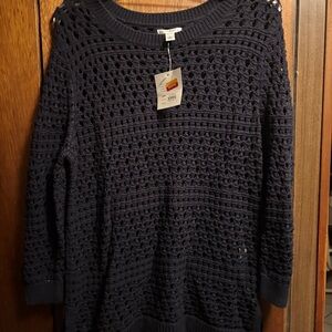 NWT Dockers Elegant Black V-Neck Sweater